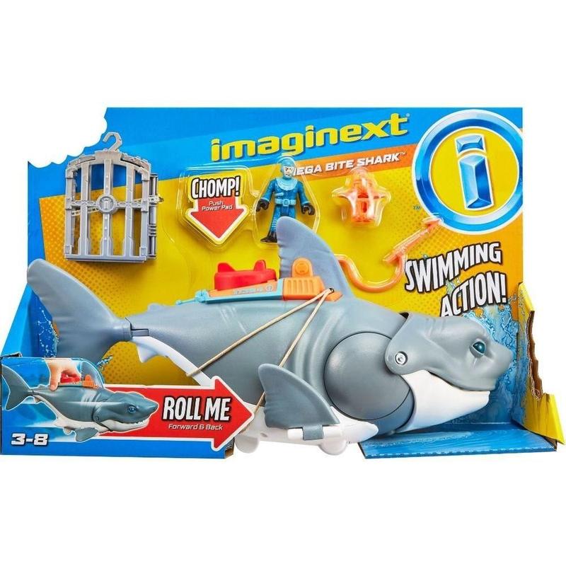 Imaginext Sharks Tubarão Mega Mordida Gkg77 - Matell - Bonecos
